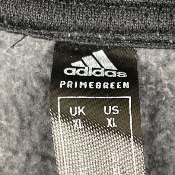 Adidas Hoodie Sweatshirt Men’s XL Prime Green Black Stripes Logo Polyester - Picture 6 of 9